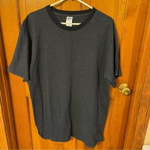 Navy blue pinstripe t-shirt (large)